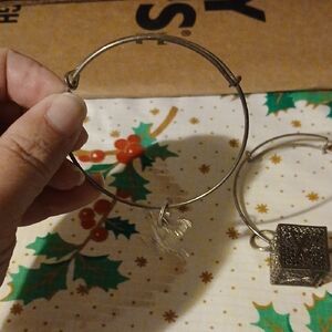 LV Silver Bangle Bracelets